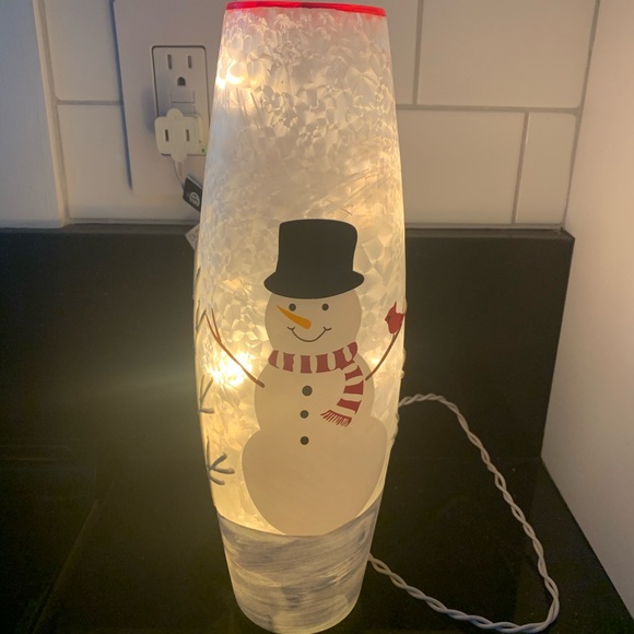 The Paper Store Other - NEW The Paper Store Hand Glass Snowman Lantern